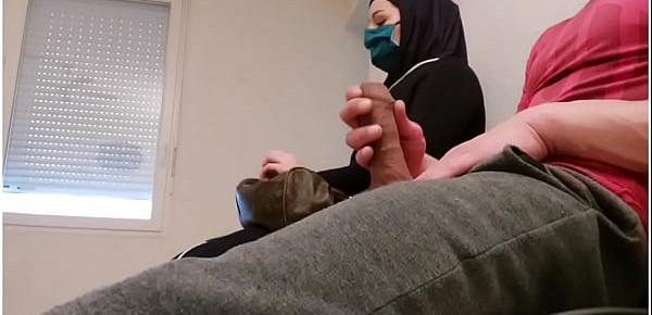  Pervert doctor puts a hidden camera in his waiting room, this muslim slut will be caught red-handed with empty French ball